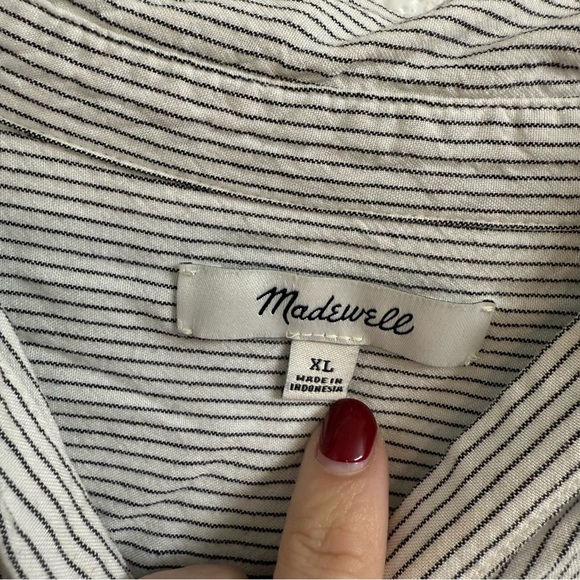 Madewell Central Shirt in Luis Stripe Size XL - Picture 4 of 6